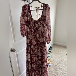 Brand new, never worn Altard state dress. With sequins and open back with tie